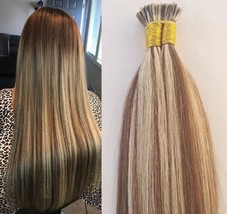 18&quot;,22&quot; 100grs,125s,I Tip (Stick Tip) Fusion Remy Human Hair Extensions #4/613 - £87.04 GBP+
