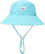 Baby Sun Hat Smile Face Toddler Upf 50+ Sun Protective Bucket Hat Nice B... - $44.97