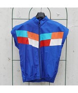 Vintage Hugo Valentino Mens Vest Blue Color Block Mens Medium Retro Chec... - $52.51 CAD