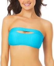 California Waves Juniors Solid Textured Peek-a-Boo Bikini Top - $11.88