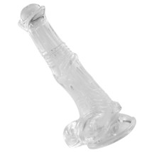 9 Inch Big Clear Dildo, Realistic Horse Dildo With Strong Suction Cup, Flexible  - £24.23 GBP
