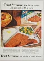 1962 Print Ad Swanson Swiss Steak TV Frozen Dinners Campbell&#39;s Soup Company - £14.10 GBP