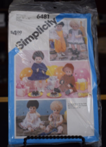 Simplicity 6481 Doll Clothes Pattern for 15&quot;-16&quot; Dolls - $7.91