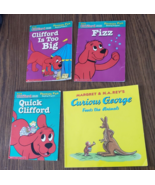 Clifford The Big Red Dog And Curious George Reading Books Lot Of 4 - £11.66 GBP