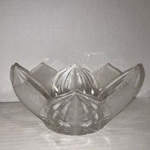 Vintage Crystal Clear Industries Novelette II 8” Glass Dish Bowl Frosted Tulip - £14.69 GBP