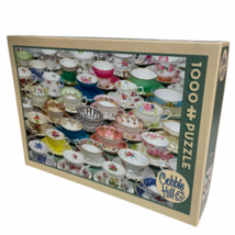 Cobble Hill Jigsaw Puzzle Teacups 1000 Piece 27 x 19 Random Cut #51651 E... - £12.54 GBP