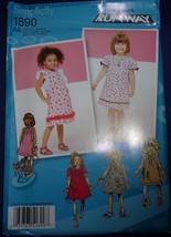Simplicity Toddlers &amp; Child Dress With Trim Variation Size 1/2 -3 #1890 Uncut - £4.70 GBP