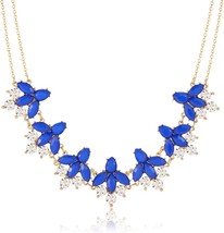 Crystal Flower Collar Necklace - $26.13