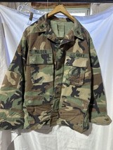 USGI US Military Navy Seabees BDU Coat Size Med Short Woodland Camo w/ Rank - $24.74