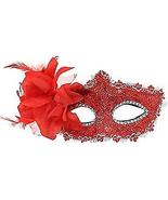 Masquerade Mask Women Lace Mask Halloween Half Face Mask Party Prop Red - £9.41 GBP