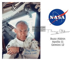 Buzz Aldrin Astronaut 2ND Man On The Moon Nasa Seal Autograph 8X10 Photo - $8.49