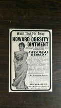 Vintage 1909 Howard Obesity Ointment The Howard Company Original Ad 721 - $6.64
