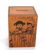 Vintage Wooden Coin Bank Box Lemonade Stand Toystalgia 1976 - £21.85 GBP