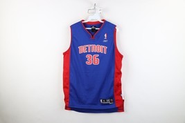 Vtg Reebok Boys XL Rasheed Wallace Detroit Pistons Basketball Jersey Blu... - $59.35