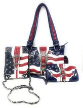 Premium American Flag Rhinestone Women&#39;s Handbags Purse Wallet Set in 7 Colors ( - £61.25 GBP