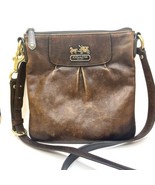 Coach Brown Leather Madison Logo Legacy Crossbody Bag Purse G0832-41980 - £25.48 GBP