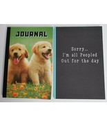 2 Blank Journals Books Lot NEW Puppies Sorry Im All Peopled Out Good &amp; B... - £7.95 GBP