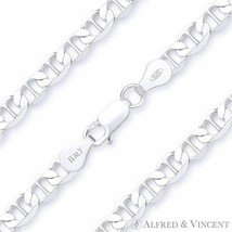 Solid 5.3mm Marina Mariner .925 Italy Sterling Silver Link Italian Chain Anklet - £26.56 GBP+