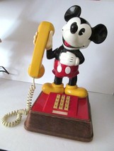 VTG Disney Mickey Mouse Phone 1976 Push Button Telephone TMIF8000 Amer Tel - £116.22 GBP
