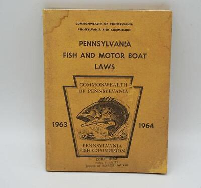 Primary image for Pennsylvania Pesce Commissione Targa da Barca Regolamenti Leggi Libretto 1963-64
