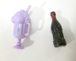 Barbie Doll Lot Soda Pop Bottle &amp; Milkshake Float Mug Food Drink Accessory - £7.06 GBP