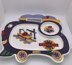Oneida 1994 Childs Plastic Plate ‘Meal Railroad Time’ 10” X 10” Tray - £5.38 GBP