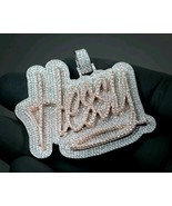 2Ct Simulated Diamond Men&#39;s Custom Gold Plated 925 Silver Number Letter ... - $404.43 CAD
