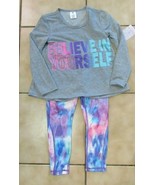 Active Life Believe In Yourself  2 pc activwear set Pink-multi Girls Sz ... - $14.85