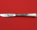 Rose Motif by Stieff Sterling Silver Butter Spreader Hollow Handle 6 1/4&quot; - £37.92 GBP