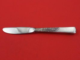 Rose Motif by Stieff Sterling Silver Butter Spreader Hollow Handle 6 1/4&quot; - £38.10 GBP