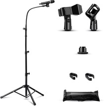 Microphone Stand,Bietrun Metal Height Adjustable&amp;360°Gooseneck Boom Arm Mic - £28.25 GBP