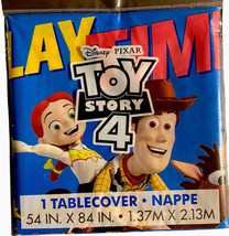 Toy Story 4 Plastic Table Cover Birthday Party Supplies ( 54 IN X 84 IN ) New - £6.40 GBP