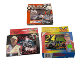 Jeff Gordon Dale Earnhardt Kevin Harvick Collectable Tin And Playing Car... - $298.23 MXN