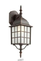 Trans Globe Lighting San Gabriel 1-Light Rust Outdoor Wall Lantern Sconce - £22.72 GBP