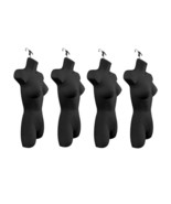 New Female Dress Mannequin Form (Hard Plastic / Black) with Hook for Han... - $98.71 CAD