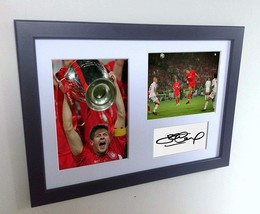 Signed Black Soccer Steven Gerrard Champions League Winner Liverpool Fc - £56.60 GBP