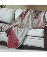 Callisto Throw Blanket Watercolor Floral Muted Multicolor Fleece Lined 5... - $768.50 MXN
