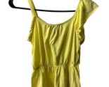 Epic Threads Girls Yellow Asymmetrical Ruffle Sleevess Summer Top  Size L - $5.96