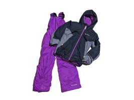 Columbia Girls SET Omni-Tech Winter Coat / Ski Jacket  And Snow Bibs  XS(6/6x) - £38.95 GBP