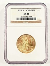2008-W Gold 1/2 Oz. Poliertes American Eagle Ausgewählten Von NGC As MS-70 - £1,308.70 GBP