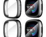 [4-Pack] For Fitbit Sense 2 /Versa 4 Screen Protector Case, Full Around ... - $18.99