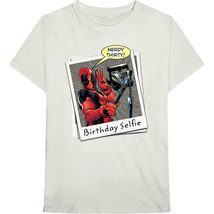 Marvel Comics Deadpool Birthday Selfie Official Tee T-Shirt Mens Unisex - $31.92