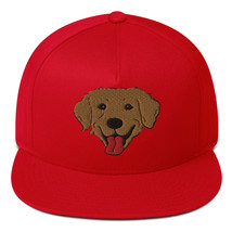 Golden Retriever Lover Hat Perfect Gift for Him And Her,  Flat Bill Cap - £27.53 GBP