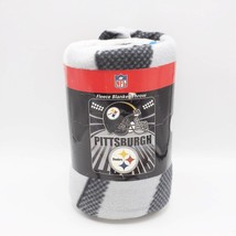 NFL Football Pittsburgh Steelers Fleece Throw Bed Blanket 50 In x 60 In - £27.16 GBP