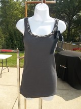 Nwot Loft Gray Chain Tank Top L - £8.84 GBP