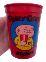 Vintage Family Circus Wylers Cup Cartoon Comic Strip Collectible Plastic 4&quot; - $11.29