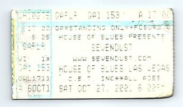 Sevendust Concert Ticket Stub October 27 2001 Las Vegas Nevada - $24.74