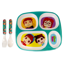 Omar And Hana YouTube Stars, Childrens Reusable Plate &amp; Cutlery Set, Des... - £15.72 GBP
