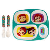 Omar And Hana YouTube Stars, Childrens Reusable Plate &amp; Cutlery Set, Design 2. - £15.98 GBP