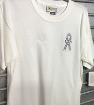 Christine Alexander 100% cotton CREW neck t-shirt Patriotic ribbon size ... - $647.93 MXN